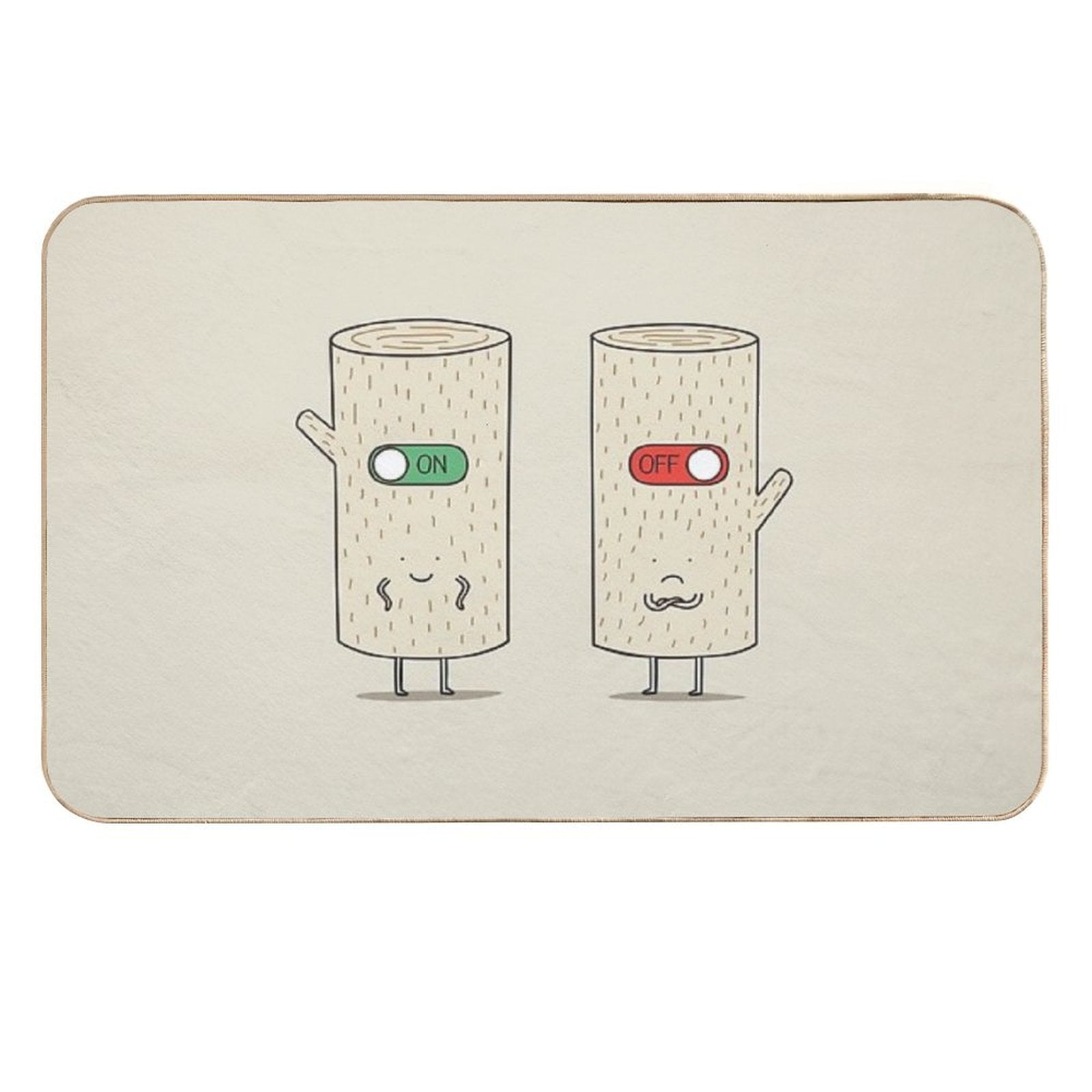 Log on And Log Off  Anti-Trip Bath Mat