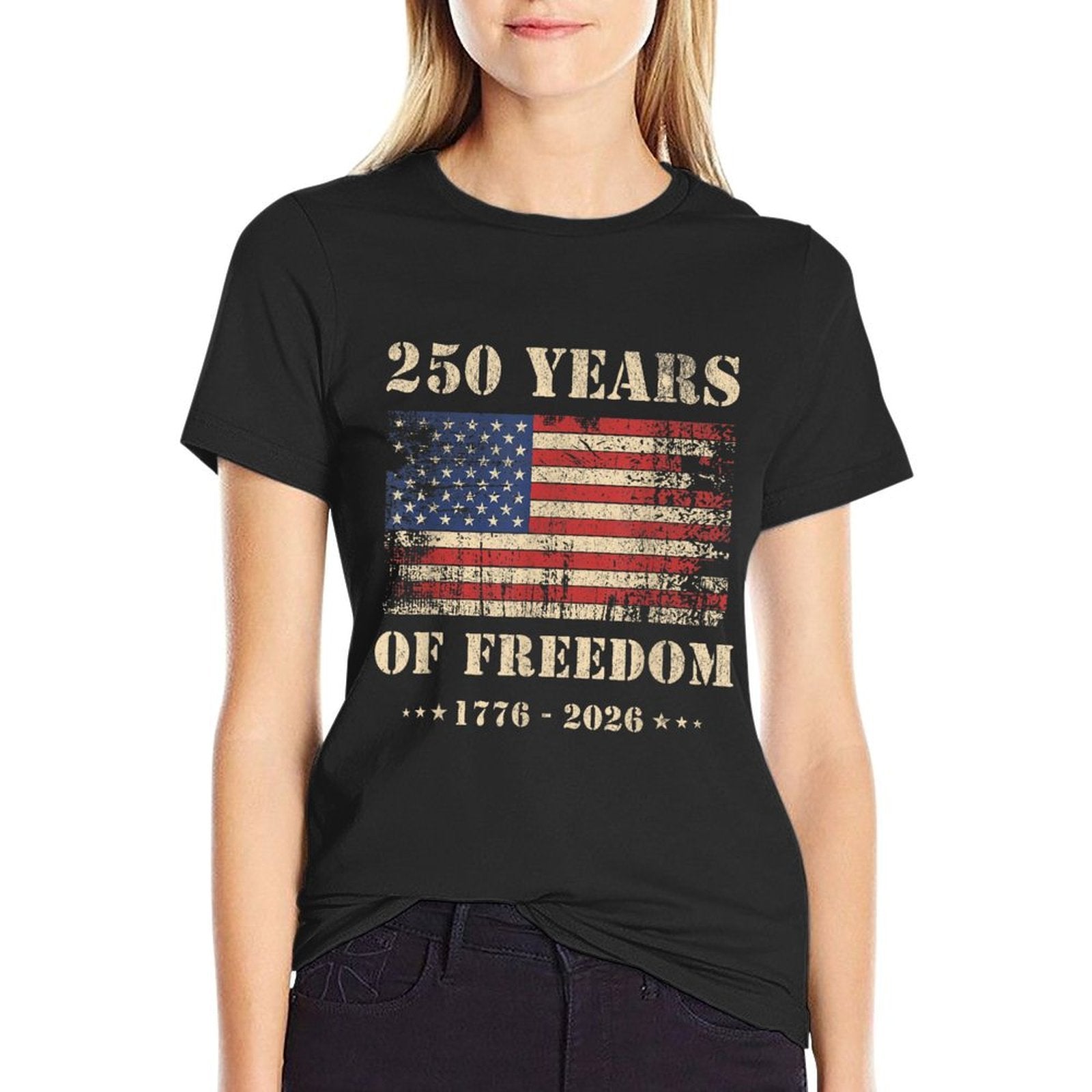250 Years America Anniversary 250th Independence Day  Summer-ready Fabric T-Shirt