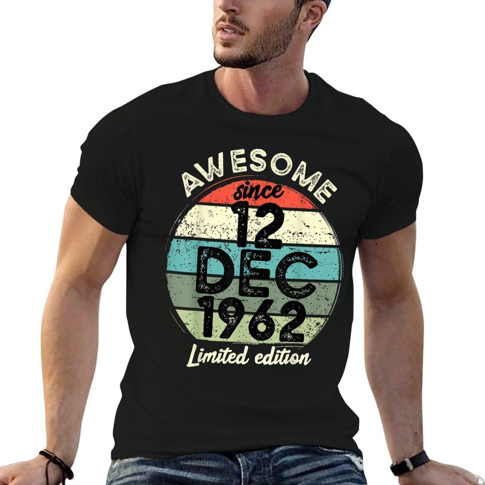60 Year Old Birthday 12 December 1962 60th Birthday  Moisture-wicking T-Shirt