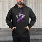 Domestic Violence Ribbon Support Squad Aware Men Women Kids Moisture-Wicking Hoodie