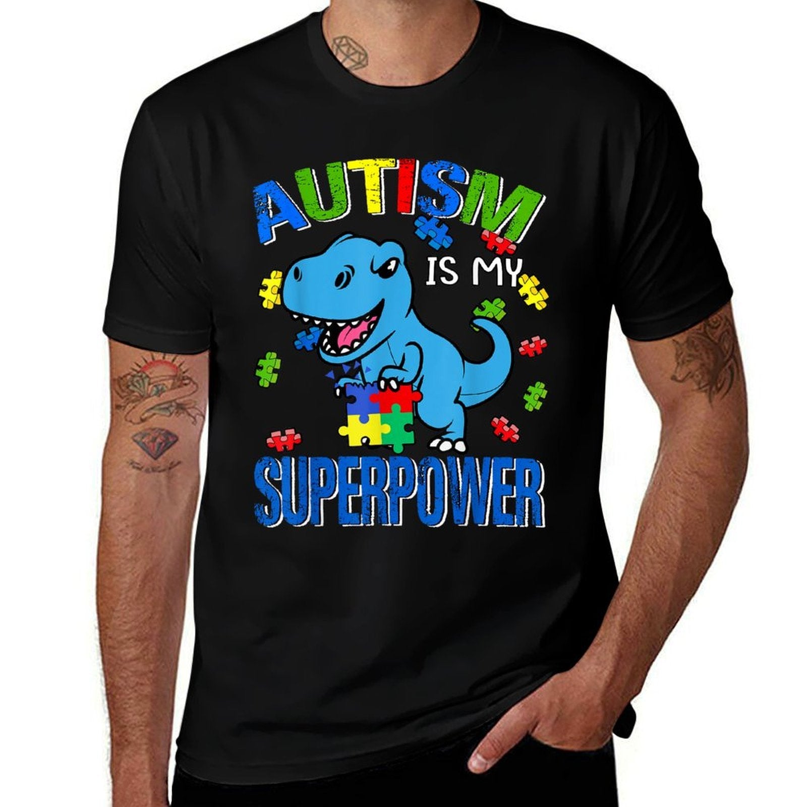 Autism Awareness Is My Superpower Kids Boys  Classic T-Shirt