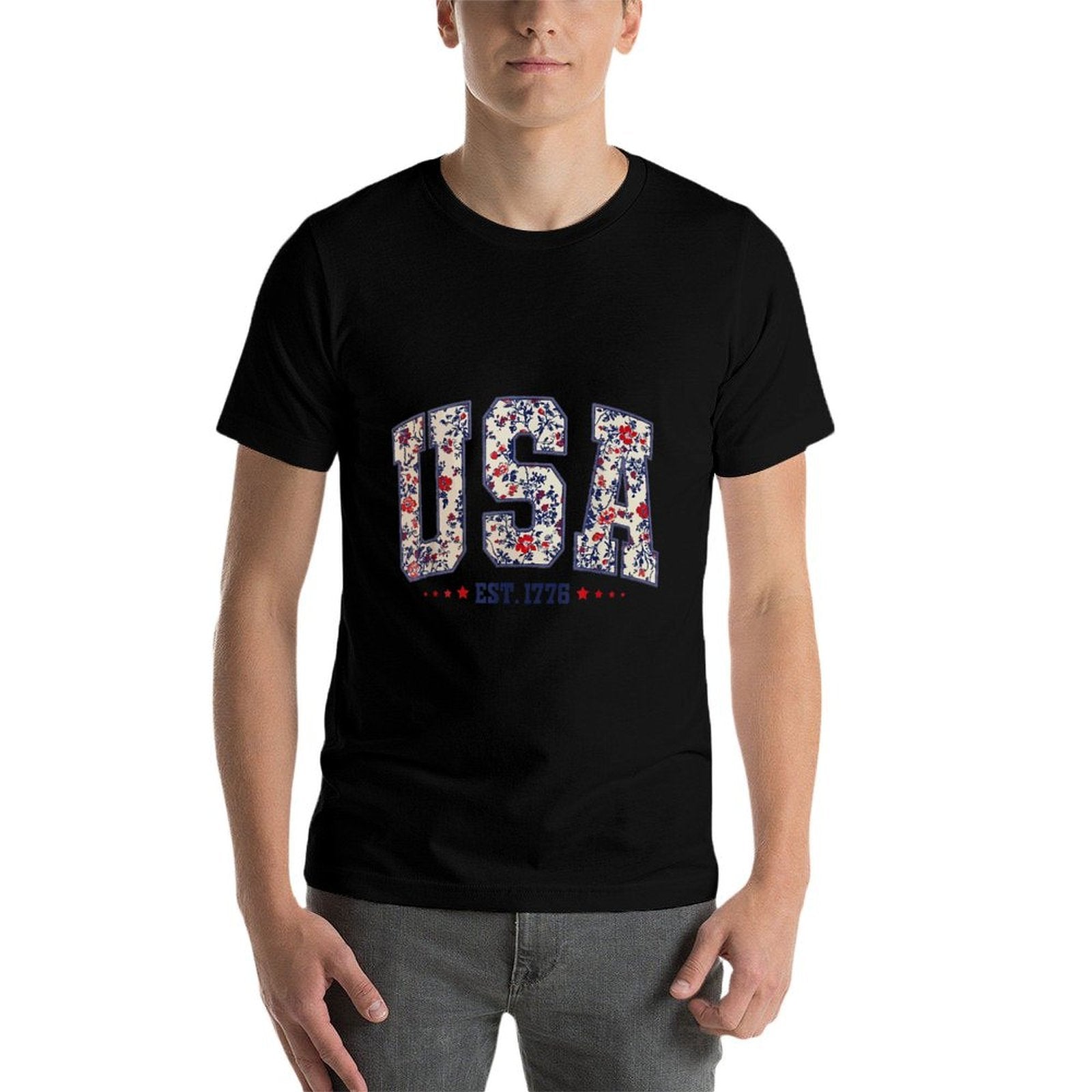 American Girl Coquette USA Fourth Of July Boho Wildflower  Classic T-Shirt