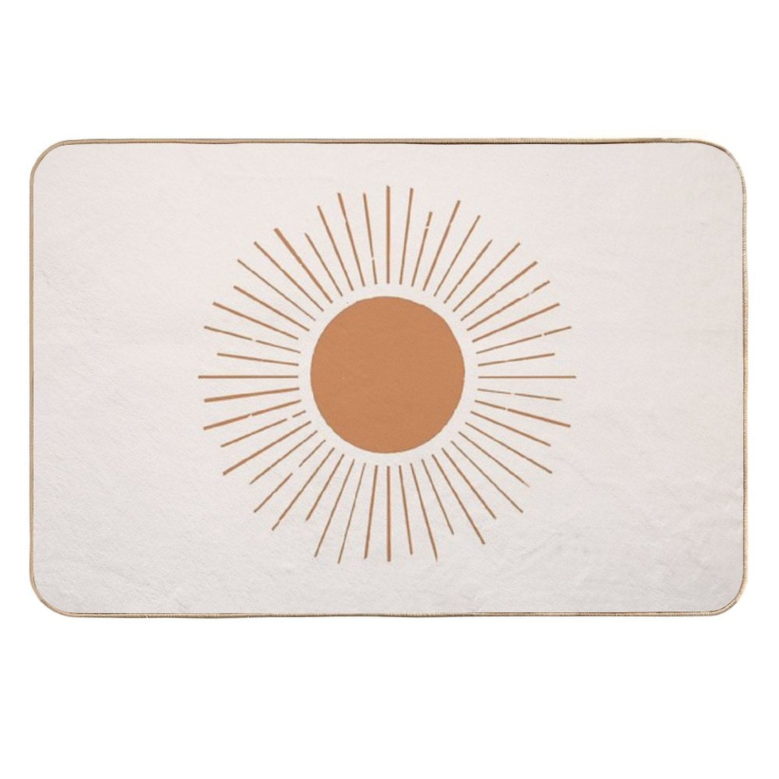 Terracotta Boho Sun Rays  Rapid-Drying Bath Mat