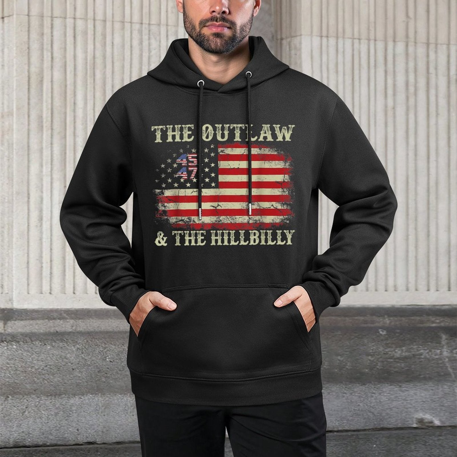 Trump Vance 2024 Donald Trump J.D. Vance Outlaw & Hillbilly All-Day Comfort Hoodie
