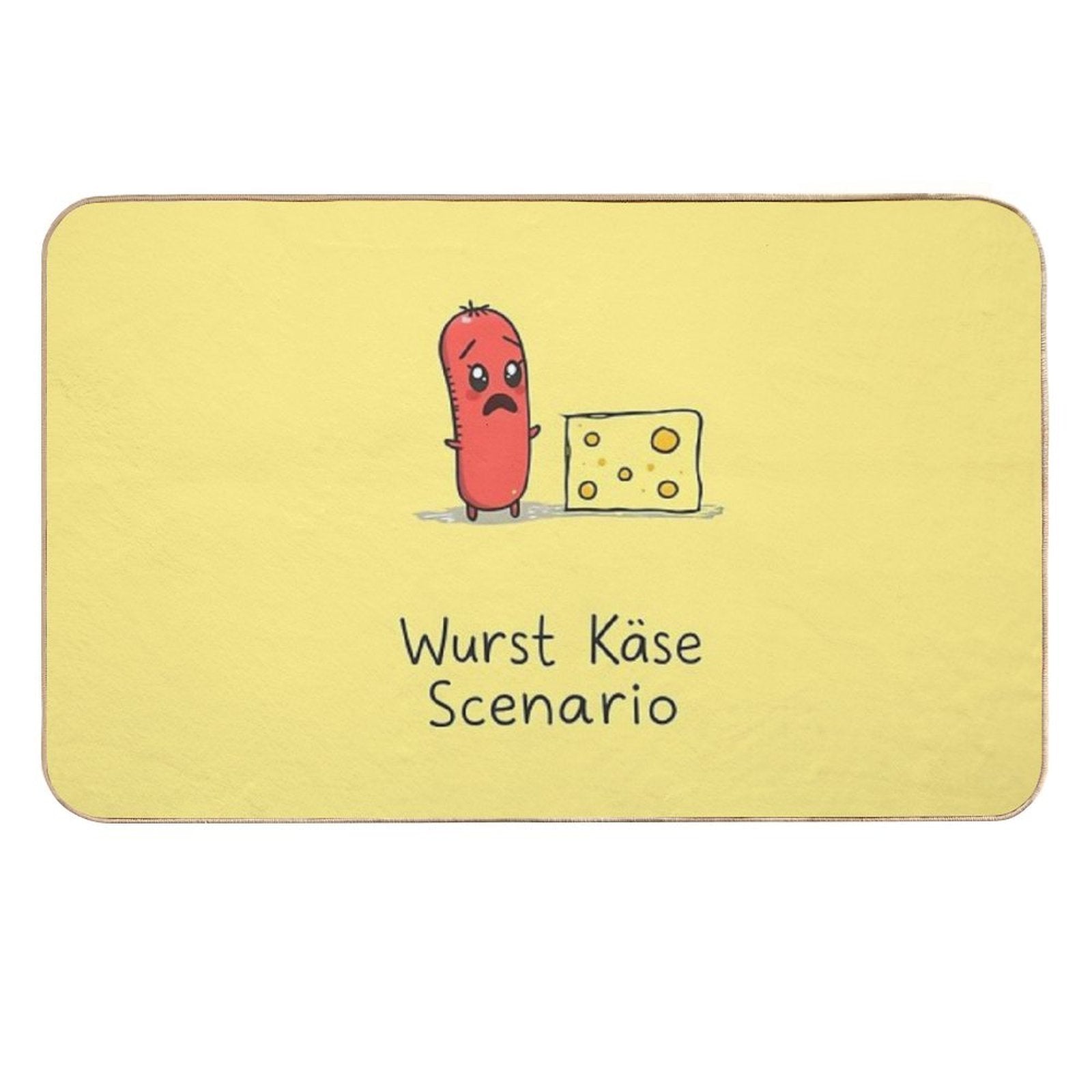 Wurst Käse Scenario – Funny German Food Pun  Toxin-Free Bath Mat