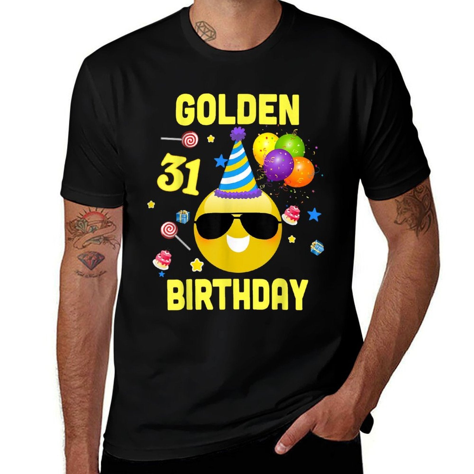 31st Birthday Gifts Funny Golden Birthday 31 Years Old WY27  Oversized Silhouette T-Shirt