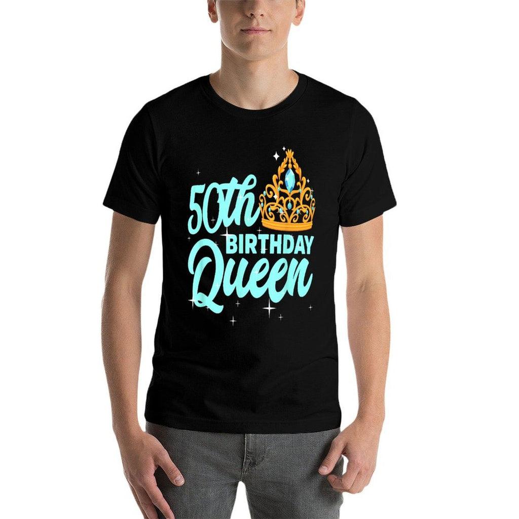 50th Birthday Queen T Celebration Party Fifty  Relaxed-fit T-Shirt