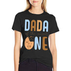 Dada Of The Sweet One Cookies And Milk 1st Birthday Family  High-quality Stitching T-Shirt