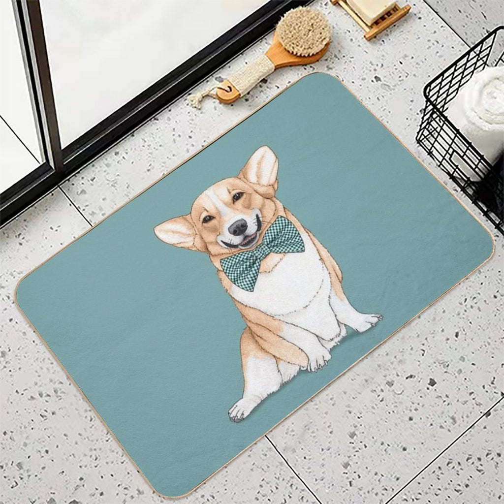 Corgi Dog  Slip-Resistant Bath Mat