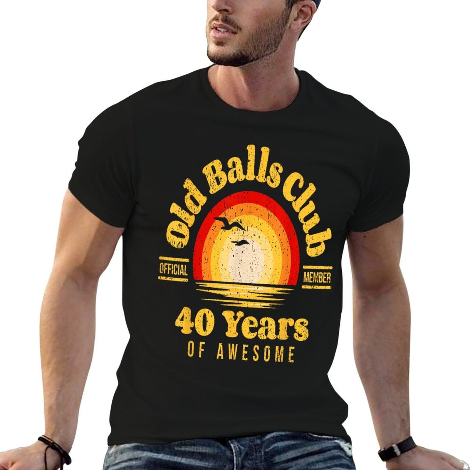 40 Year Old Balls Club I Old Men Funny 40th Birthday Comfortable T-Shirt