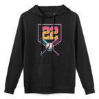 Baseball Drip Number 22 Player Or 22nd Birthday Kangaroo Pocket Hoodie