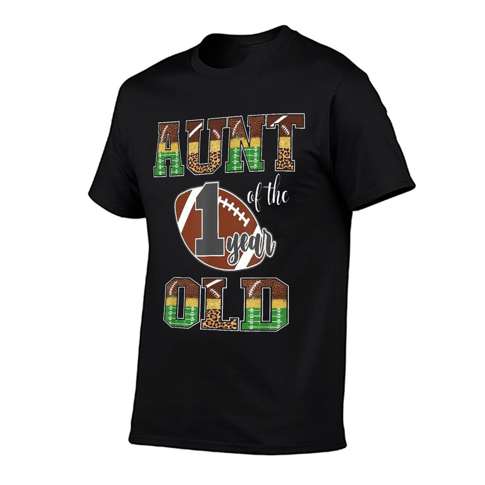 Aunt Of The 1 Year Old Football 1St Year Down Birthday  Relaxed-fit T-Shirt