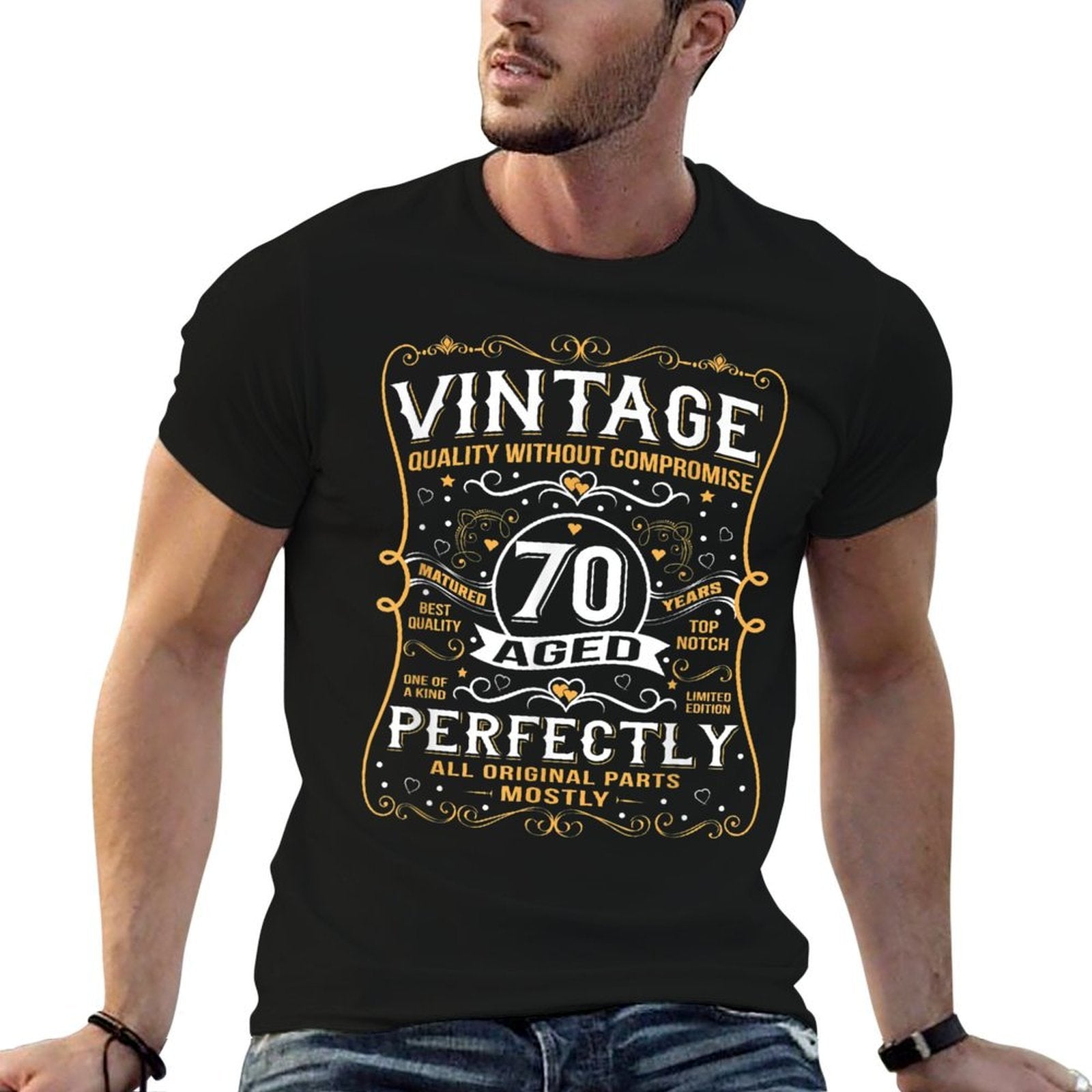 70 Year Old Gifts Vintage Born In 1952 Classic 70th Birthday  Fade-proof Color T-Shirt
