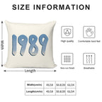 1989 Soft Short Plush Fabric Throw Pillow