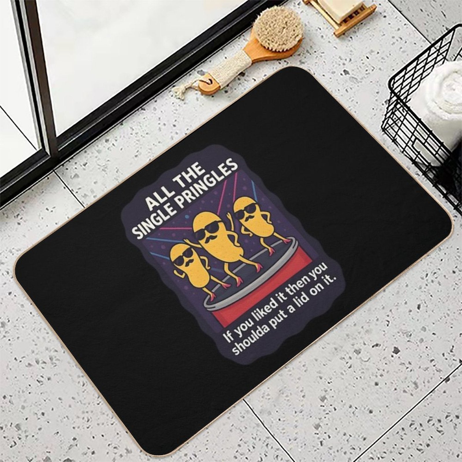 All The Single Pringles  Slip-Resistant Bath Mat