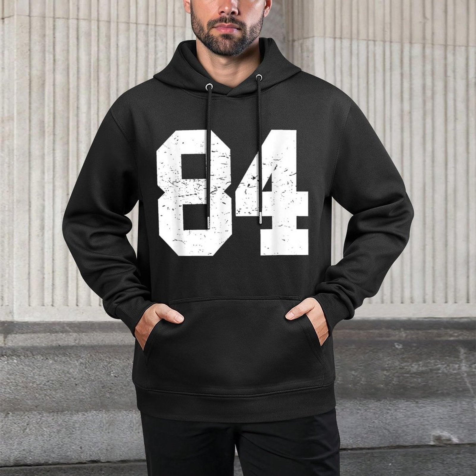 #84 Sports Fan Player T Number 84 Game Winner Lucky Pilling-Resistant Hoodie