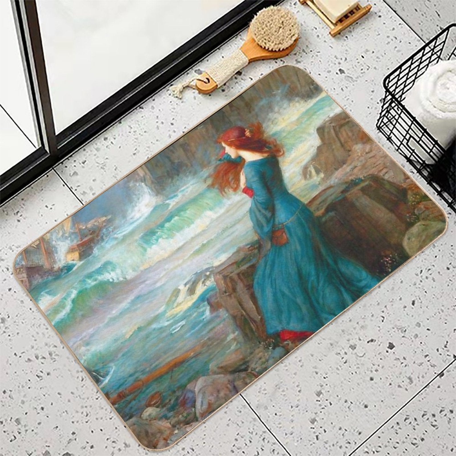 John William Waterhouse Miranda (The Tempest)  Odorless Bath Mat