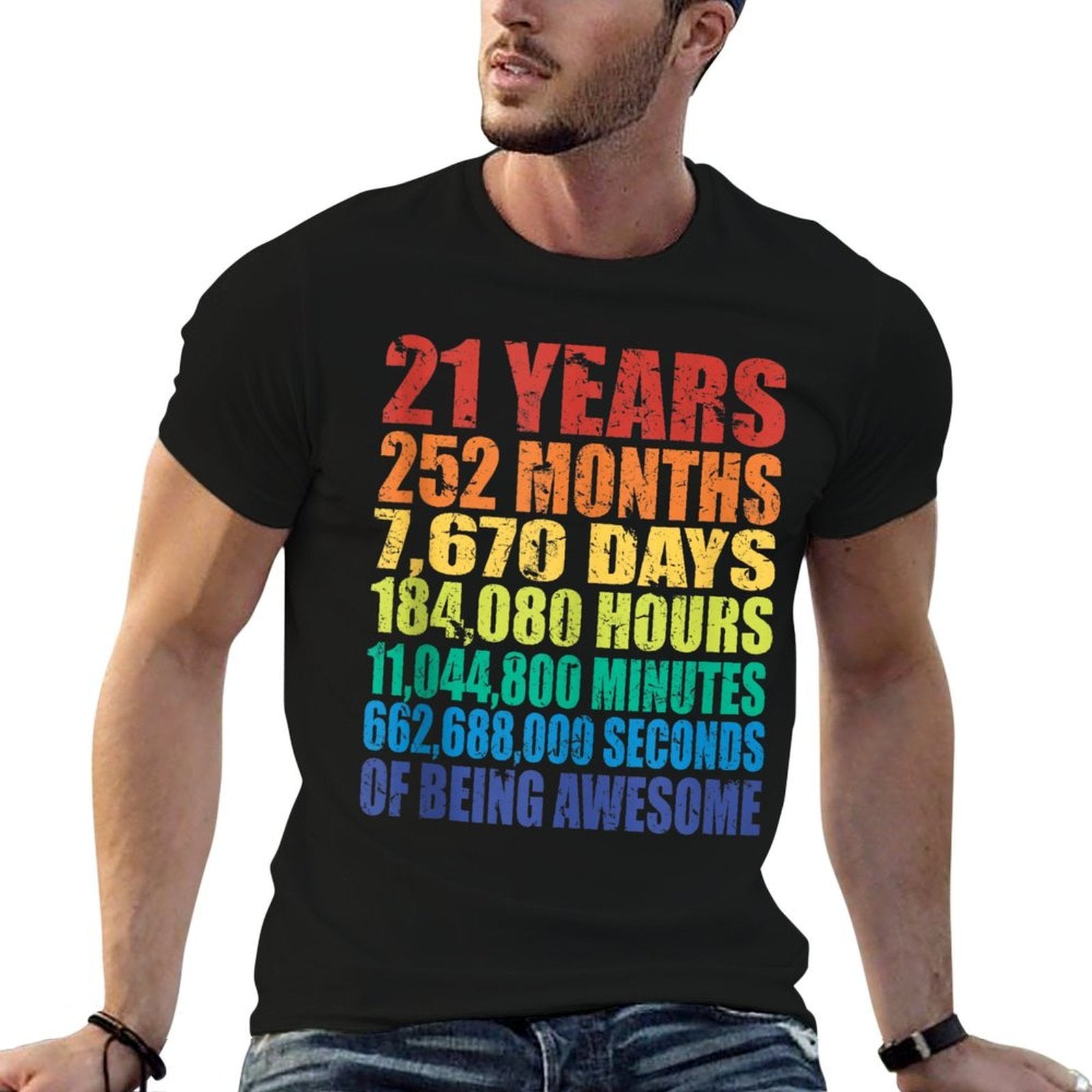 21 Years Of Being Awesome For Men And Women 21st Birthday  Quick-drying T-Shirt