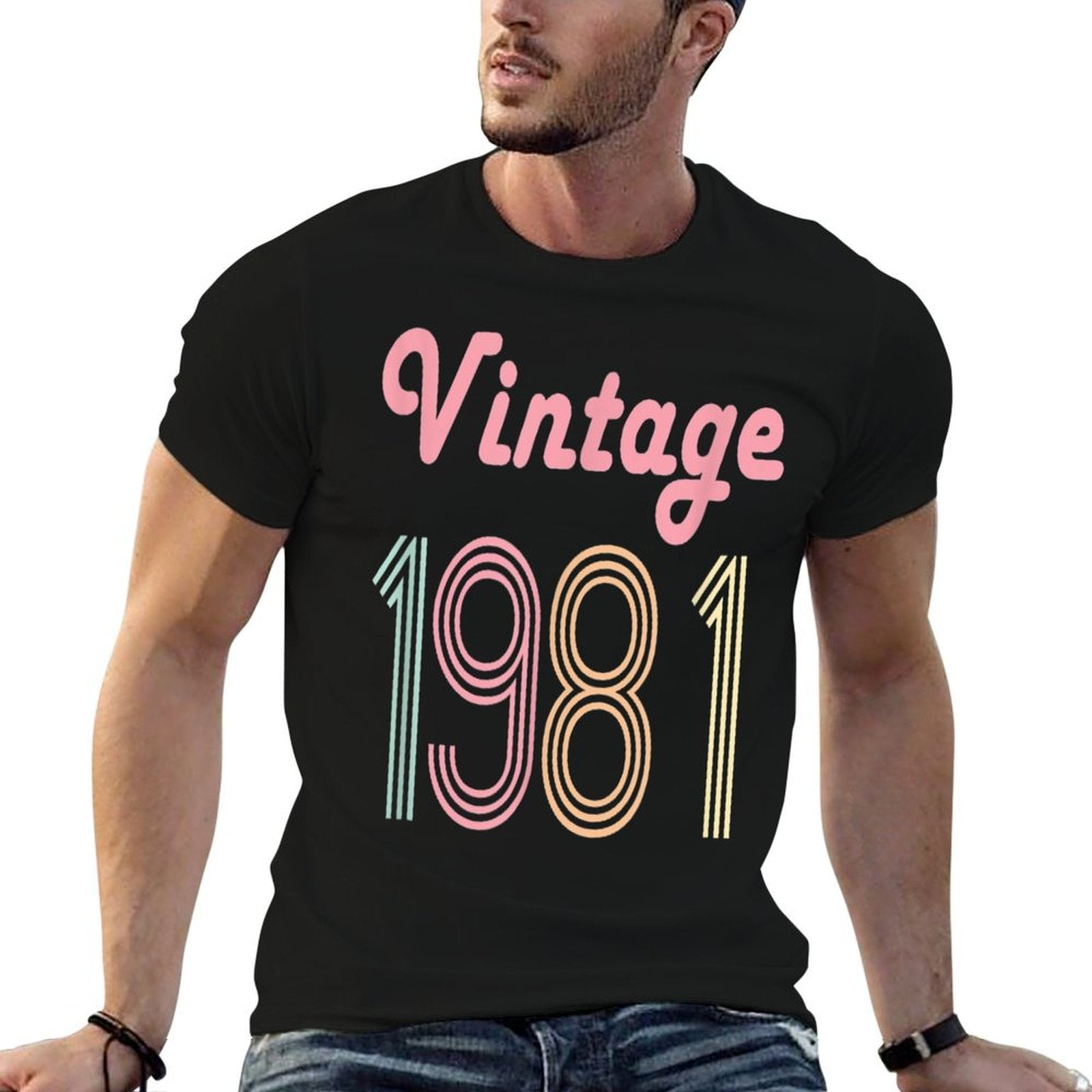 40th Birthday Gift for Her 40 Year Old Women Vintage 1981  Stretchy T-Shirt