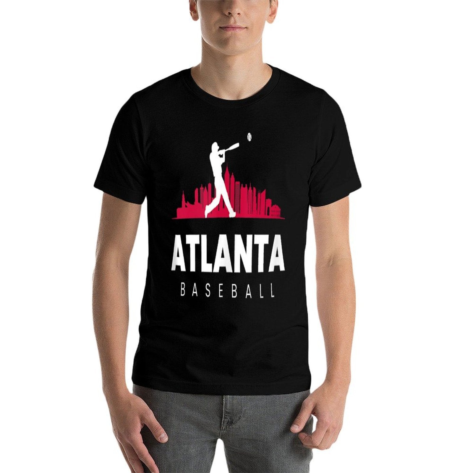 Atlanta Baseball Vintage Minimalist Retro Baseball Lover  Tagless Design T-Shirt