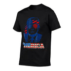 'MERICA TRUMP Happy 4th Of July Trump American  Stretchy T-Shirt