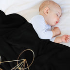 Metatron's Cube Golden Line Versatility Throw Blanket