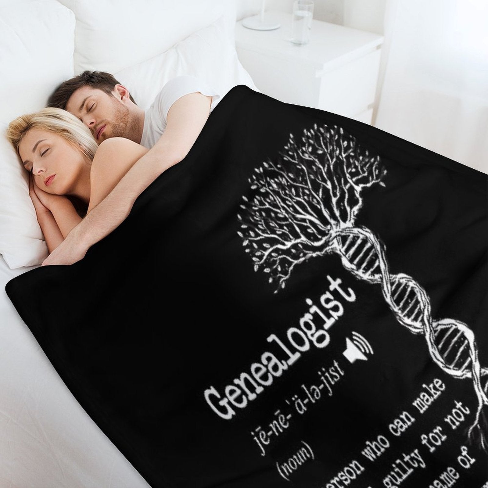Funny Genealogist Definition Family Researcher History Tree Lineage Anti-pilling Throw Blanket