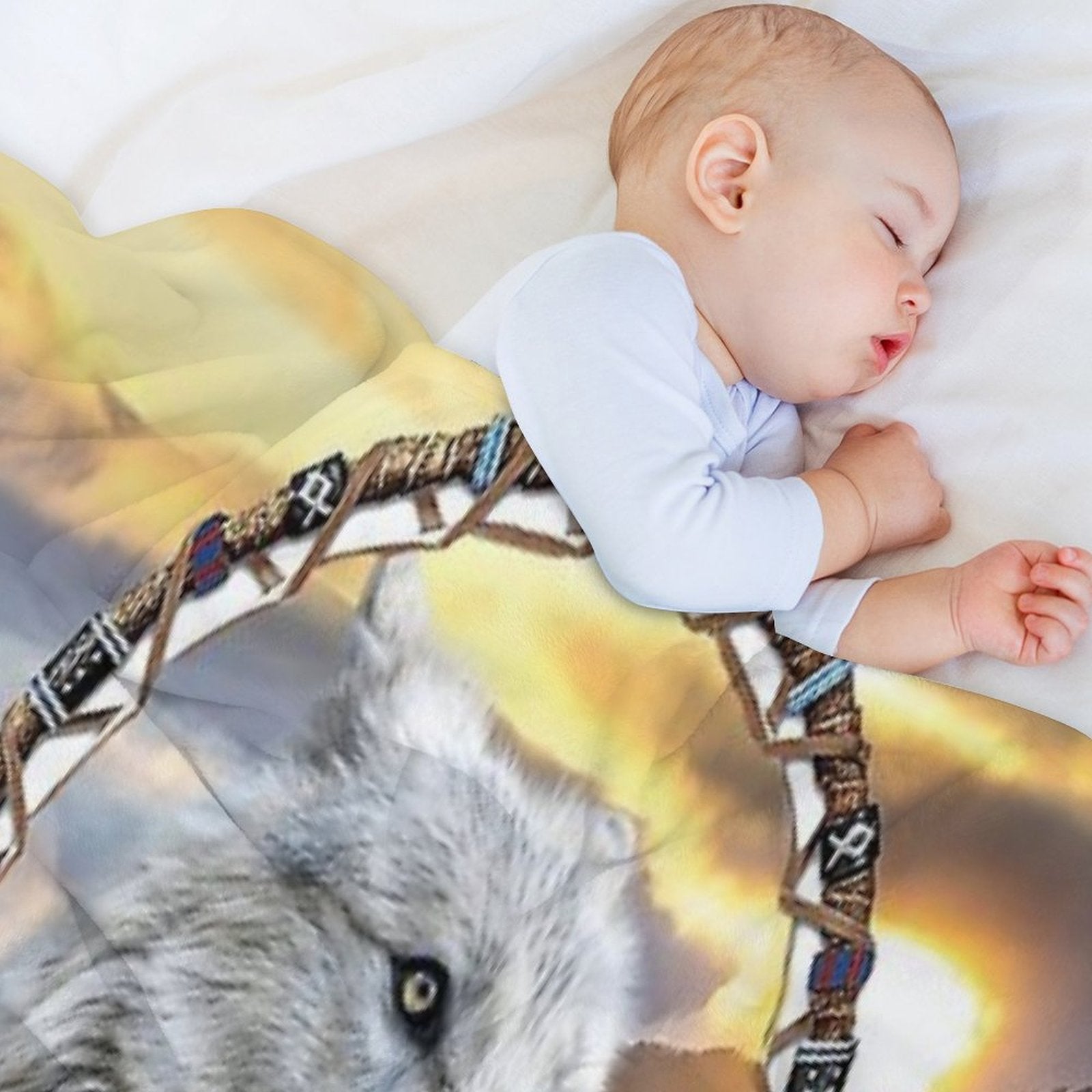 Wolf, Bear And Dream Catcher Anti-pilling Throw Blanket