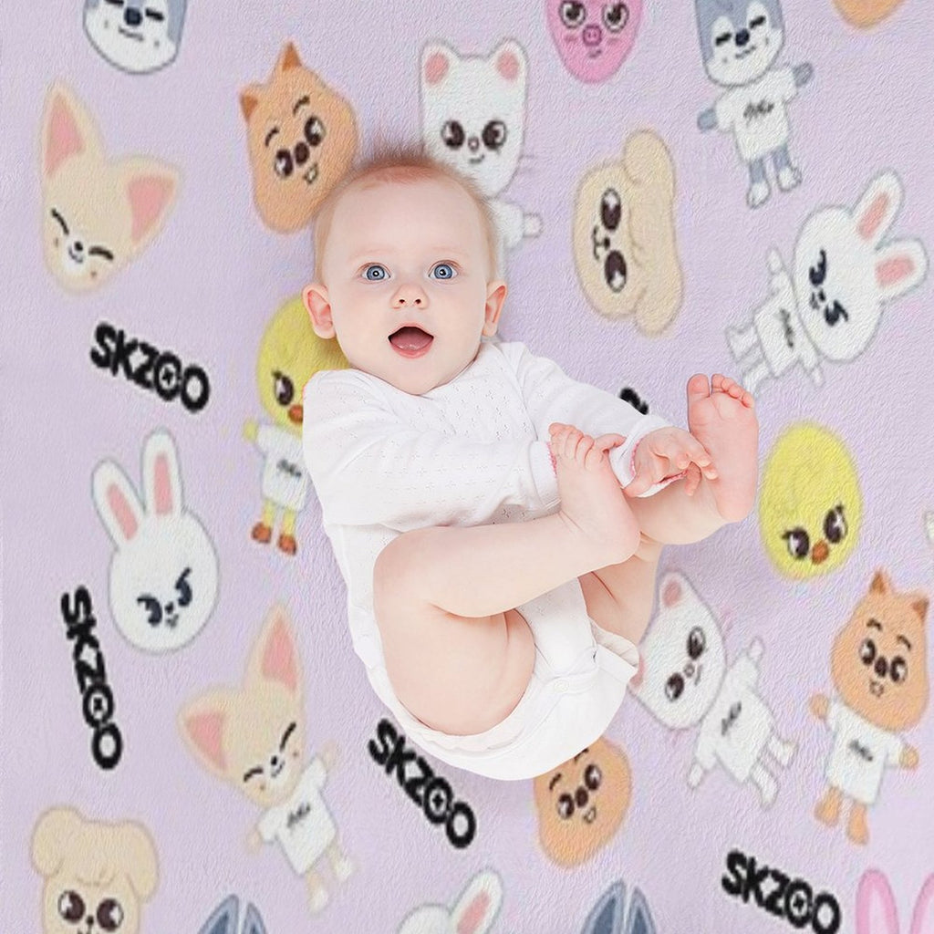 STRAY KIDS (SKZOO) All Members Pattern All-season Throw Blanket