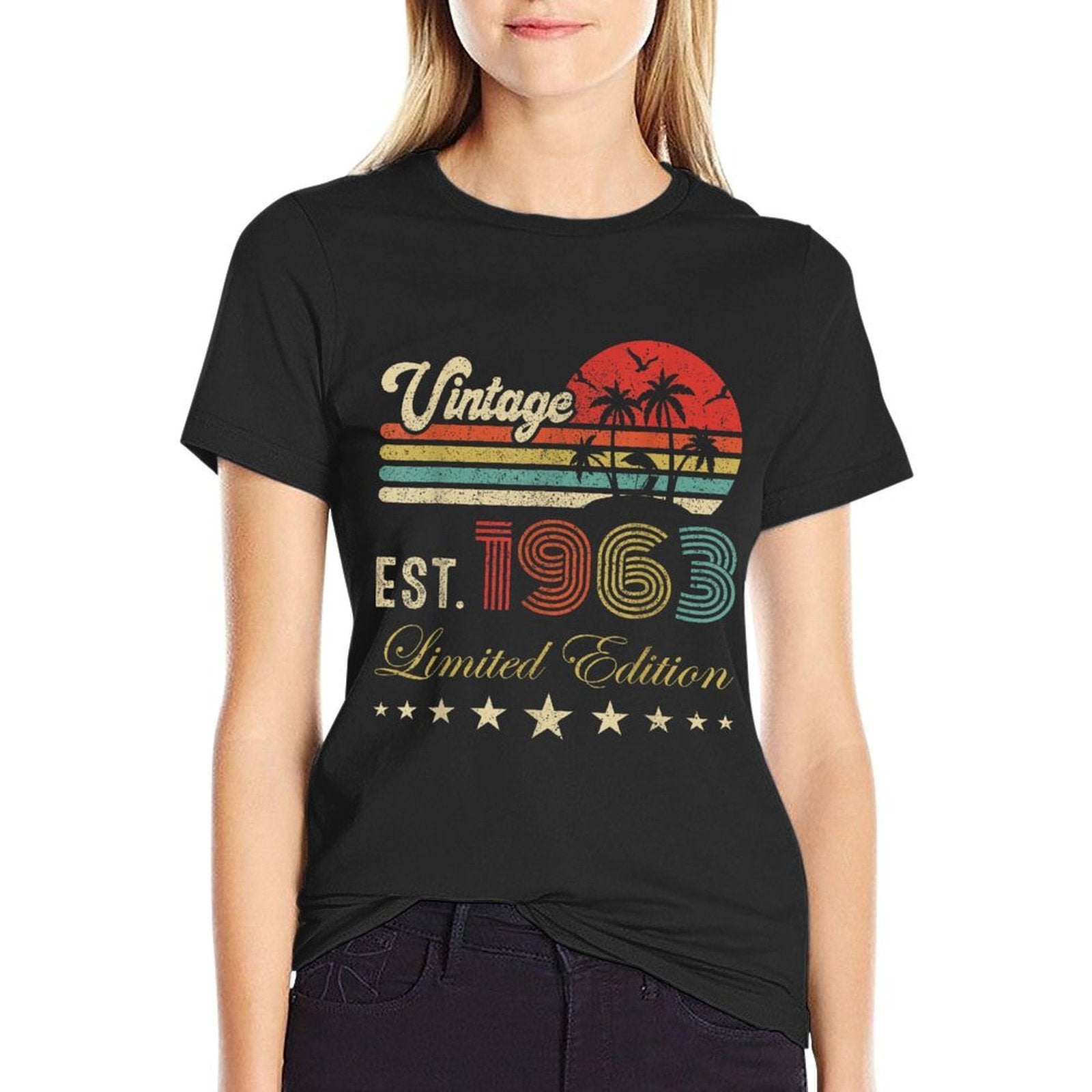 62nd Birthday Born 1963 Vintage Limited Edition 62 Birthday  Tagless Design T-Shirt