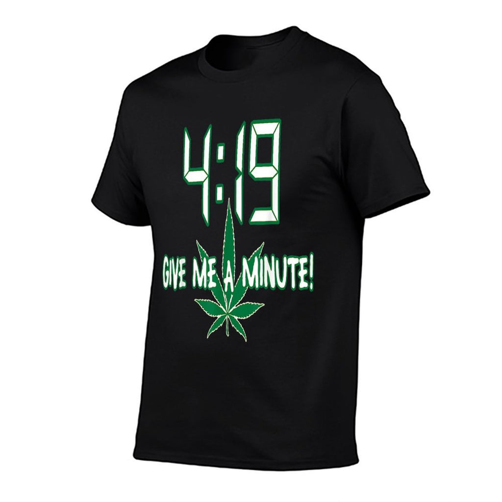 419 Give Me A Minute Humor Funny  Heathered Texture T-Shirt
