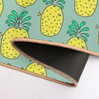 Whaleapple - Cute Happy Pineapple  Versatile Bath Mat