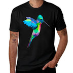 Hummingbird in Pocket - Watercolor Hummingbird  Relaxed-fit T-Shirt