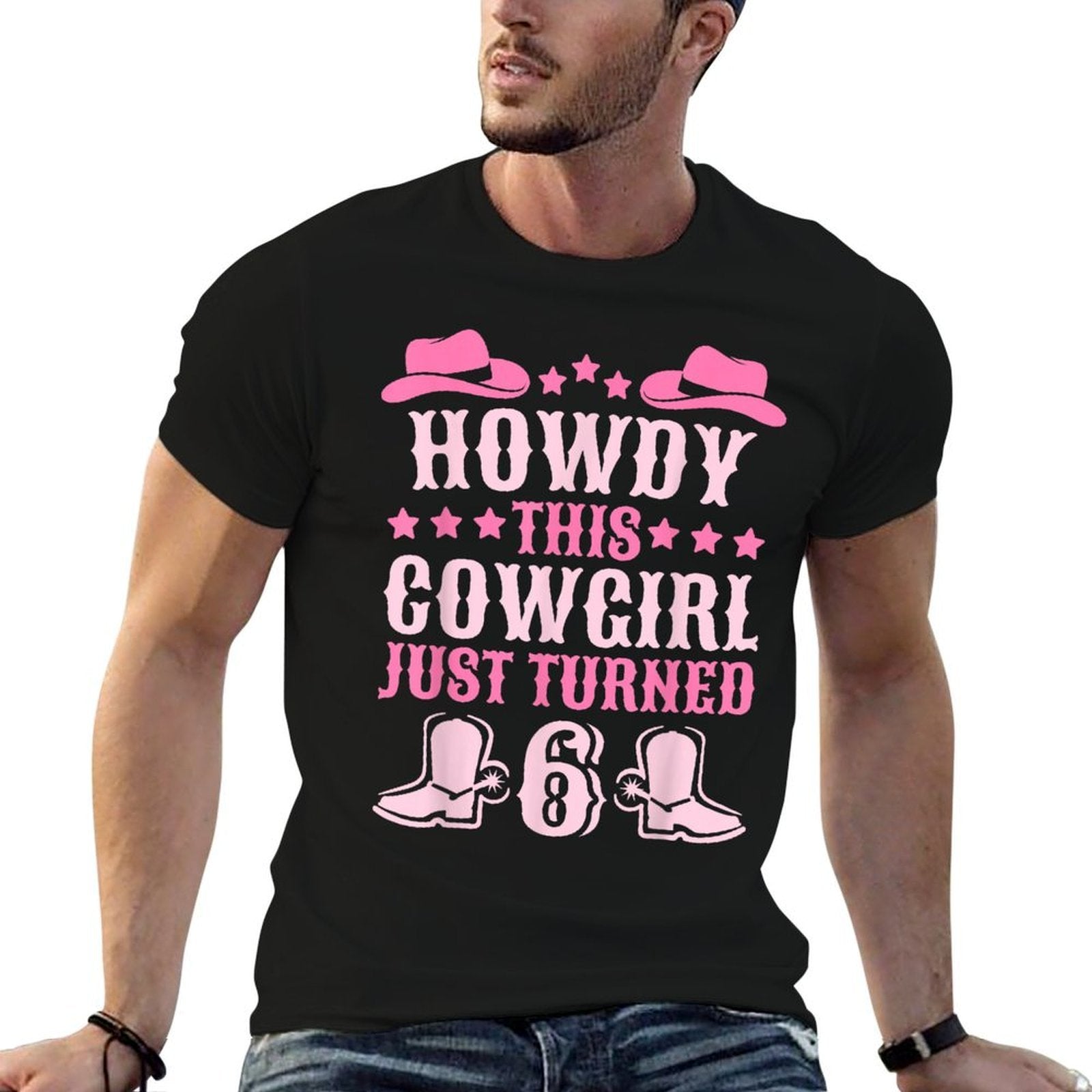 6yr Birthday Cowgirl Western 6 Year Old Girl 6th Birthday  Breathable T-Shirt