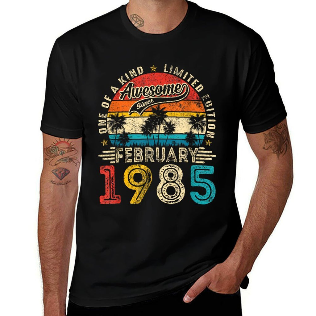 40 Years Old Awesome Since February 1985 40th Birthday Women  Affordable Price T-Shirt
