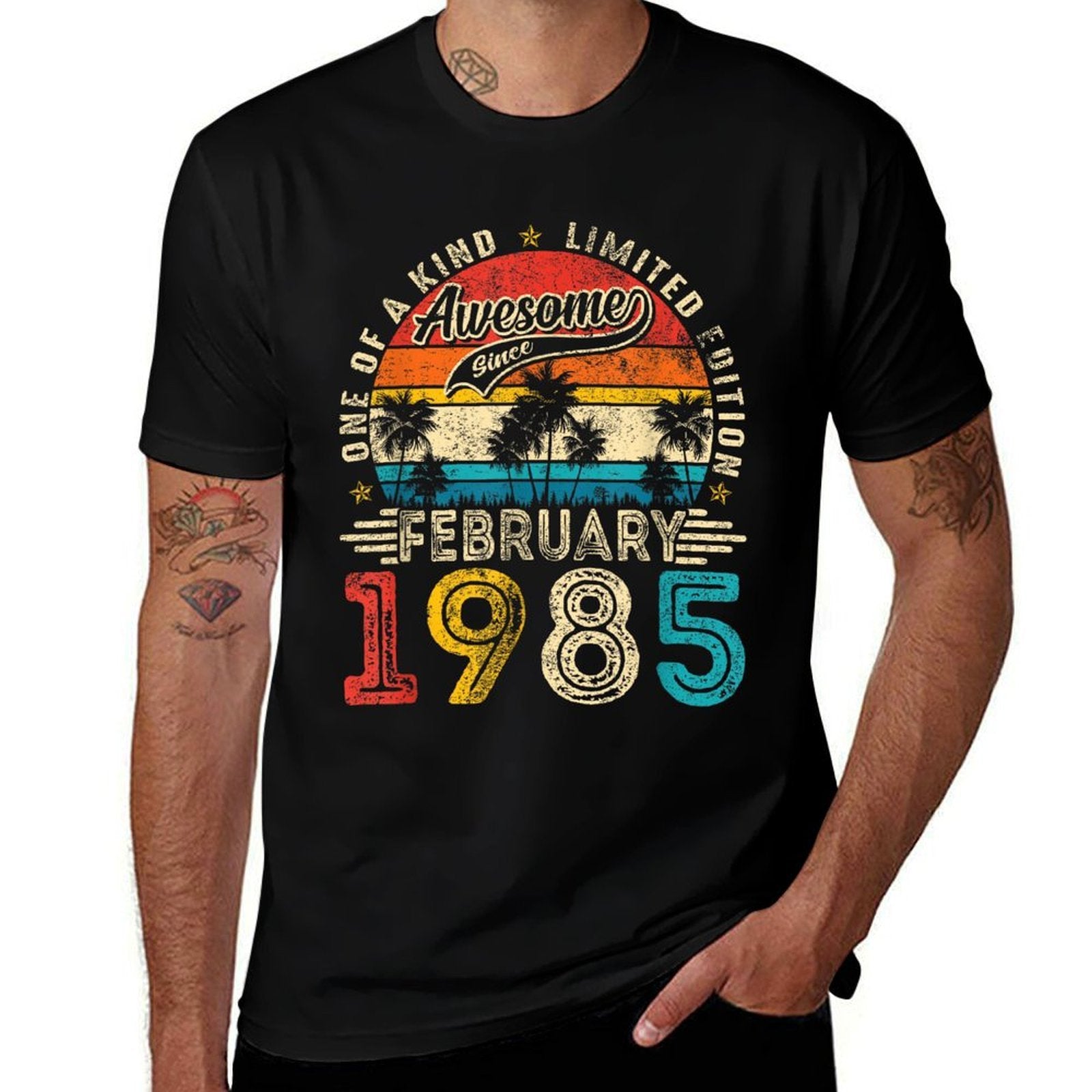 40 Years Old Awesome Since February 1985 40th Birthday Women  Affordable Price T-Shirt