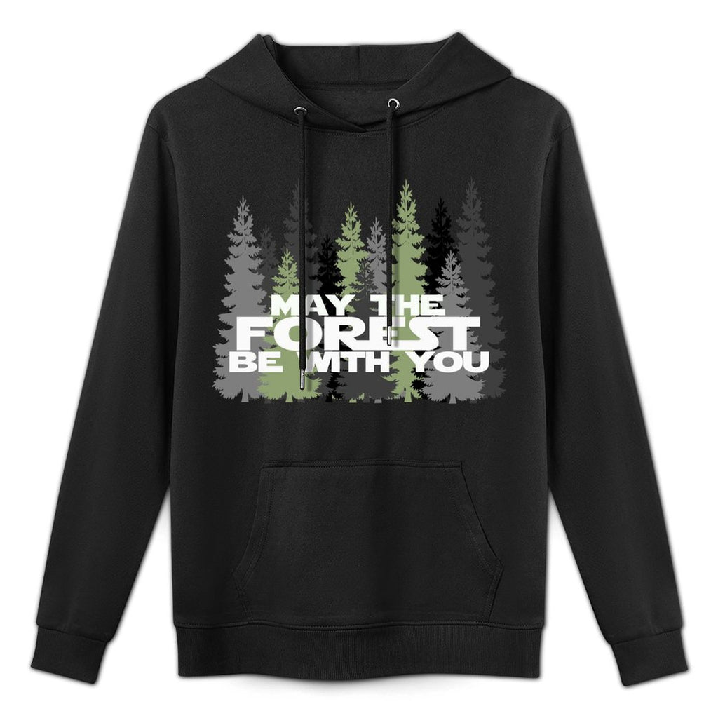 May The Forest Be With You Funny Earth Day T-Shi Breathable Fabric Hoodie