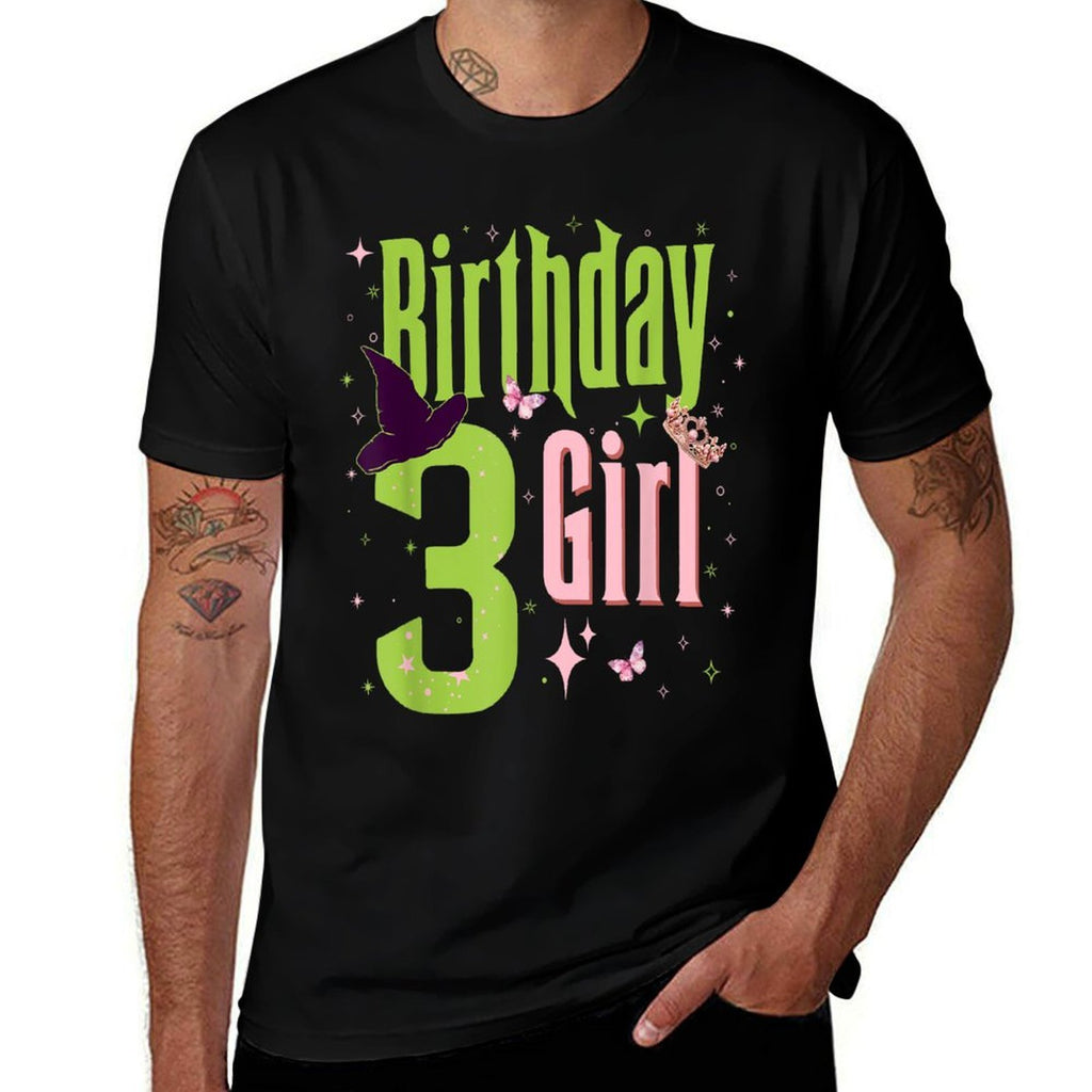 3rd Birthday Witch Pink And Green 3 Year Old Birthday Girl  Affordable Price T-Shirt