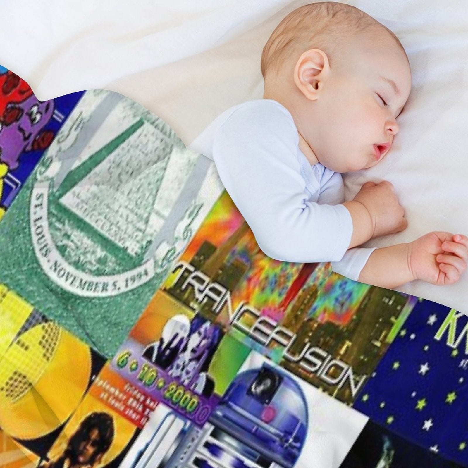 90's Rave Flyers Quick-dry Throw Blanket