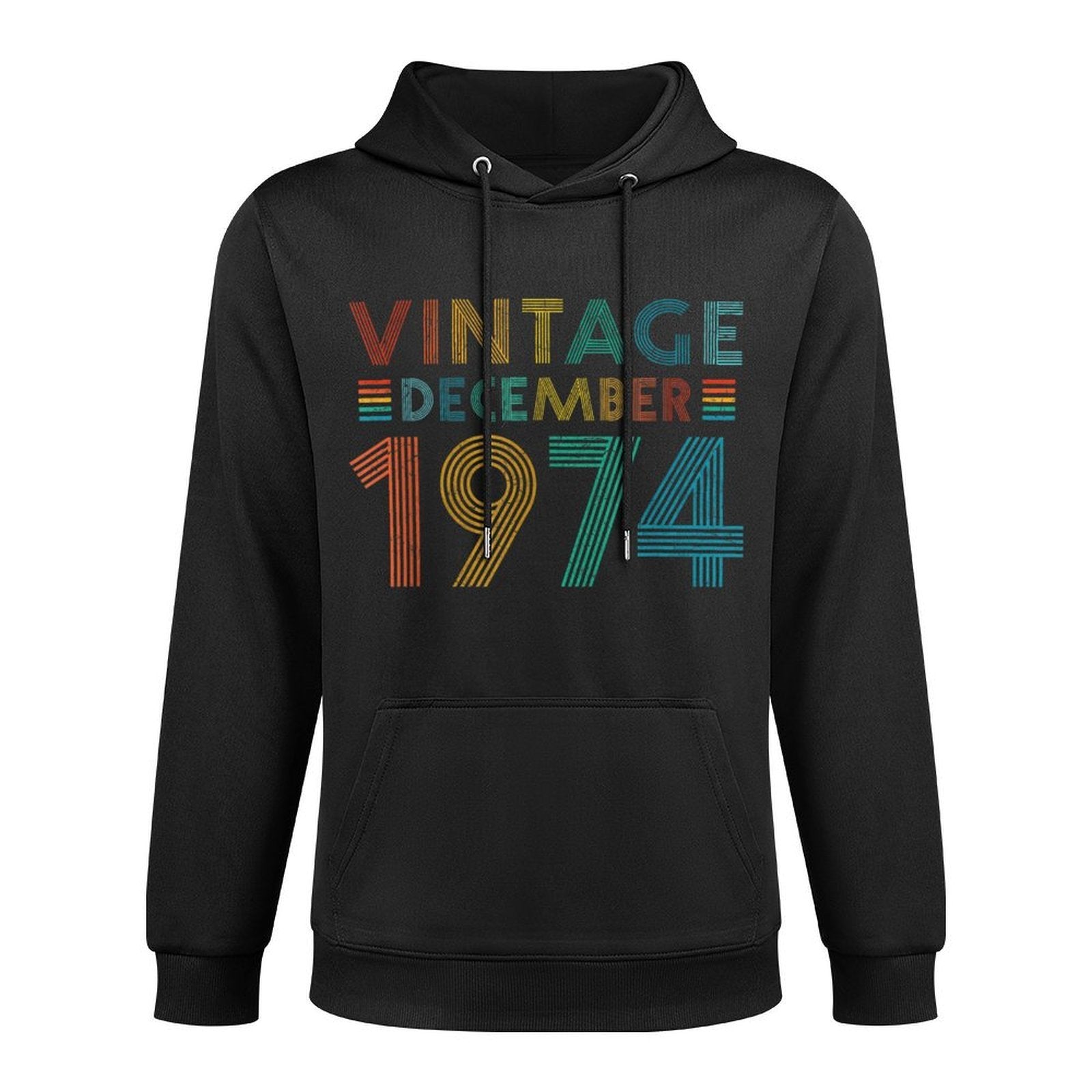 1974 Vintage December 50th Birthday Medium-Weight Fabric Hoodie