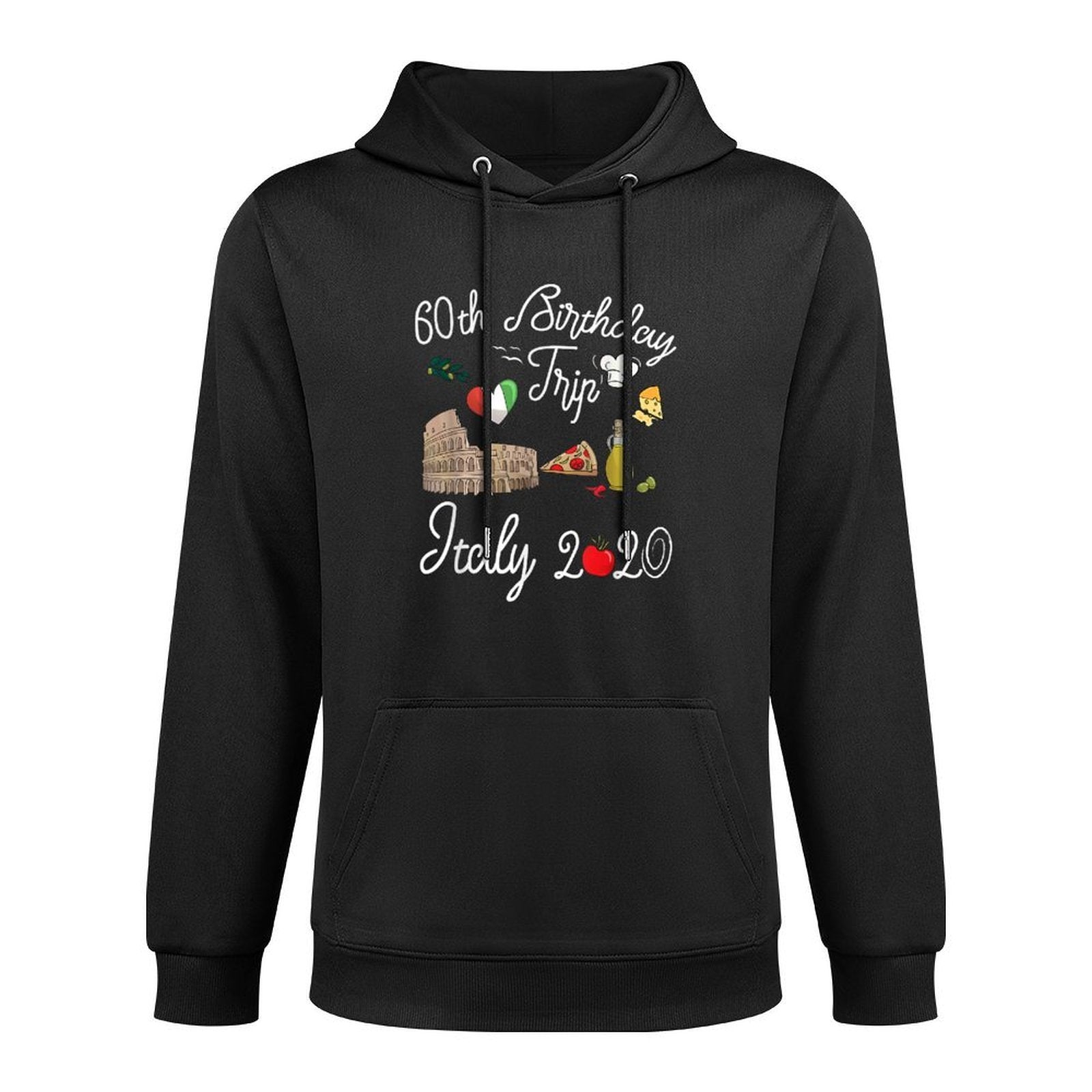 60th Birthday Vacation Trip Italy Europe Gift Kangaroo Pocket Hoodie