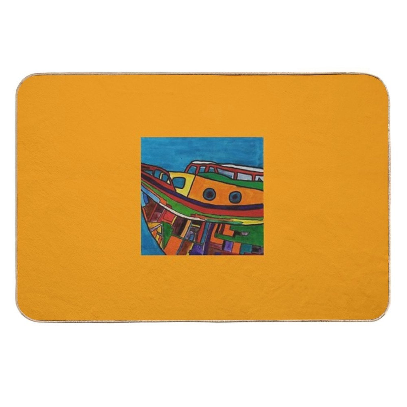 Boat Scene  Pet-Safe Bath Mat