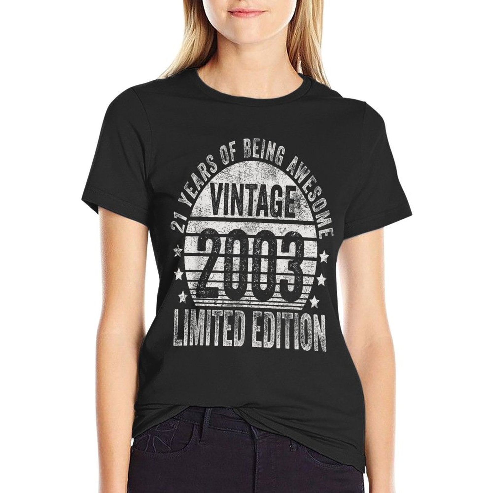 21 Year Old Gifts Vintage 2003 Limited Edition 21st Birthday  Slim-fit Cut T-Shirt