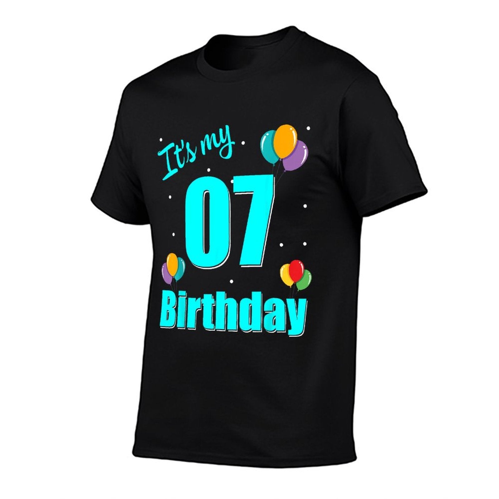 07th Birthday It's My 07th Birthday 07 Year Old Birthday  Heathered Texture T-Shirt