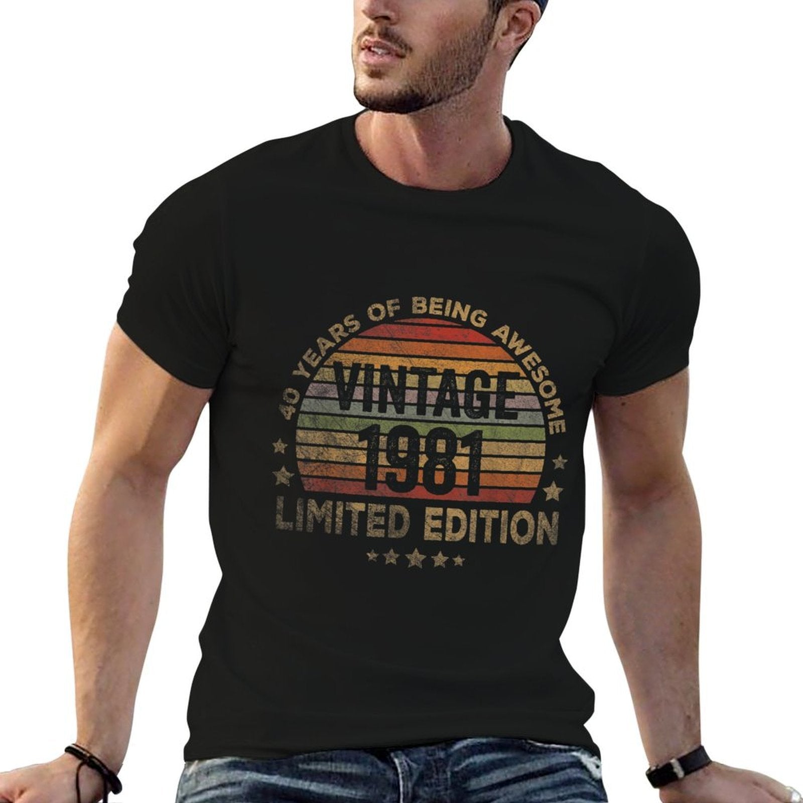 40 Year Old Gifts Vintage 1981 Limited Edition 40th Birthday  Relaxed-fit T-Shirt
