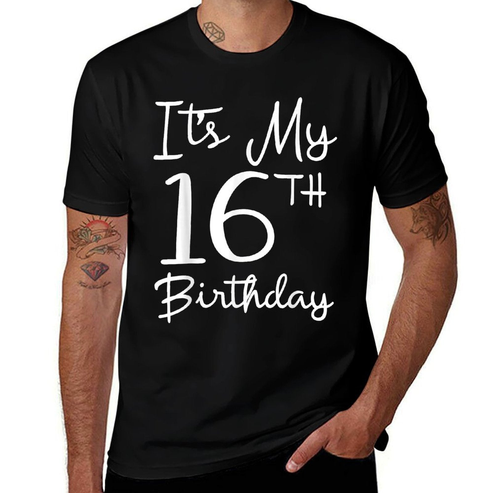 16 Years Old Boys Girls Bday Gift It's My 16th Birthday  Tagless Design T-Shirt