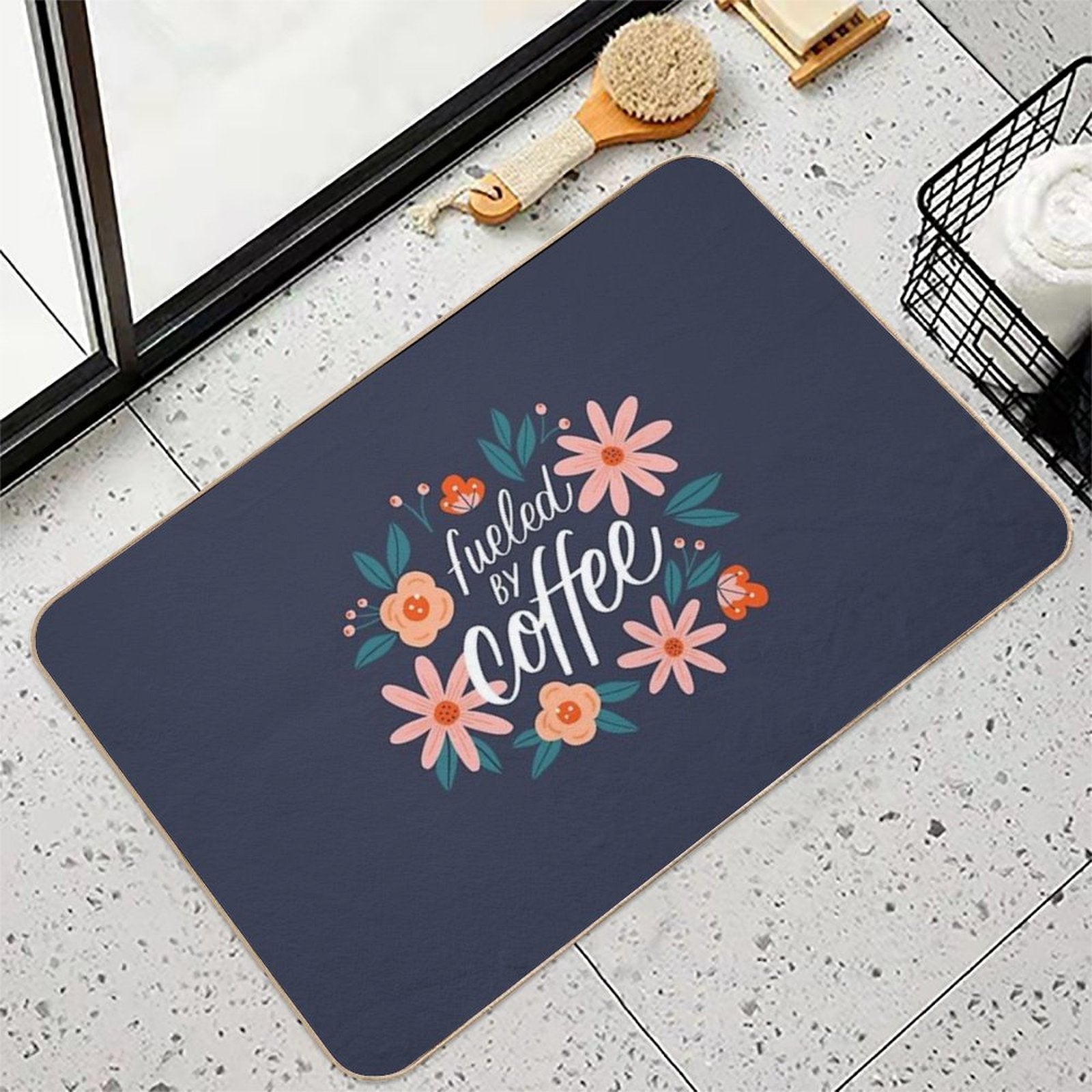 Fueled by Coffee  Absorbent Bath Mat