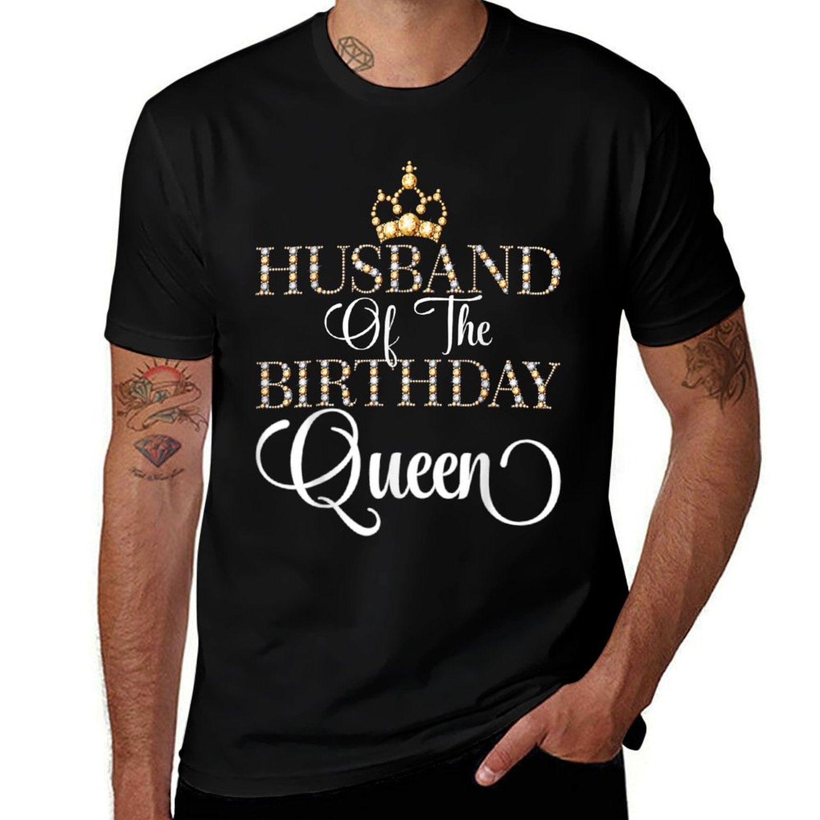 Husband Of The Birthday Queen Bday Party Wife's Birthday  Odor-resistant T-Shirt