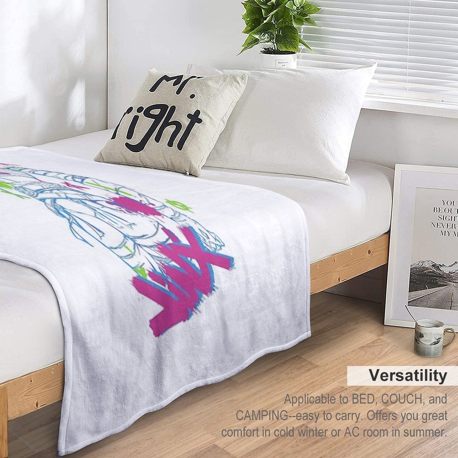 Jinx Arcane Powder Graphic Easy Care Throw Blanket