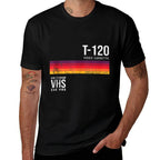 Vintage 80s Video Cassette Tape VHS  Graphic-printed T-Shirt